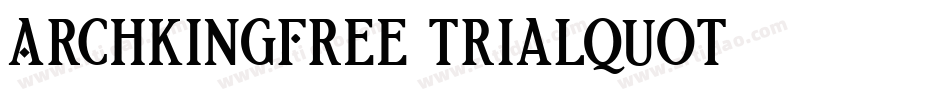 ArchkingFree Trialquot;字体转换